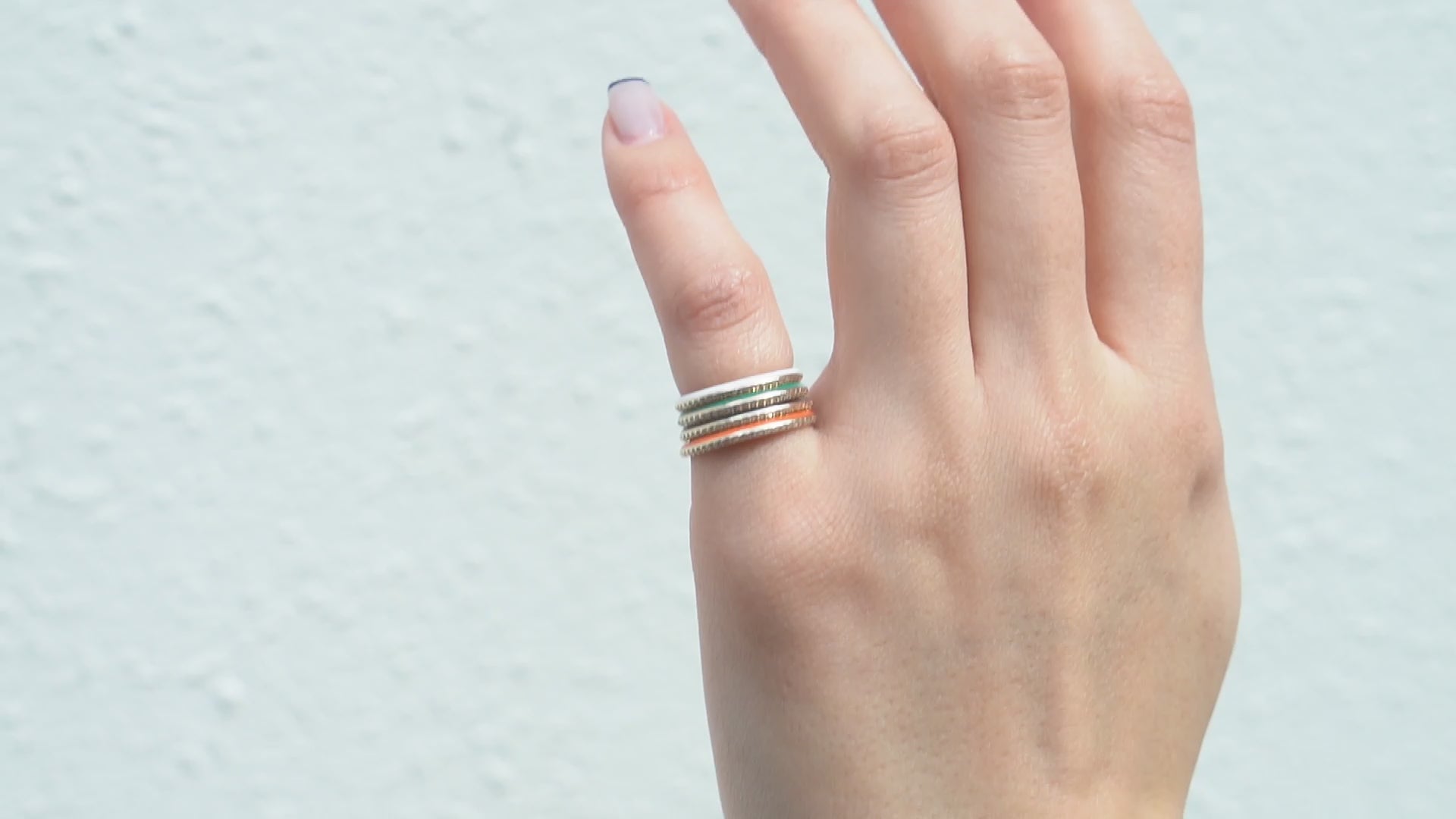 HALF ENAMEL FULL ETERNITY RING – GYPPHY