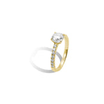クッションカットハーフエタニティリング 0.6ct.