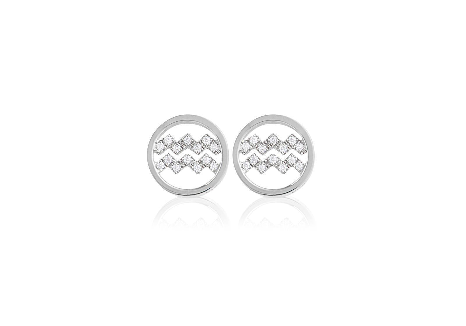 12星座　アクエリアスピアス　（みずがめ座）.