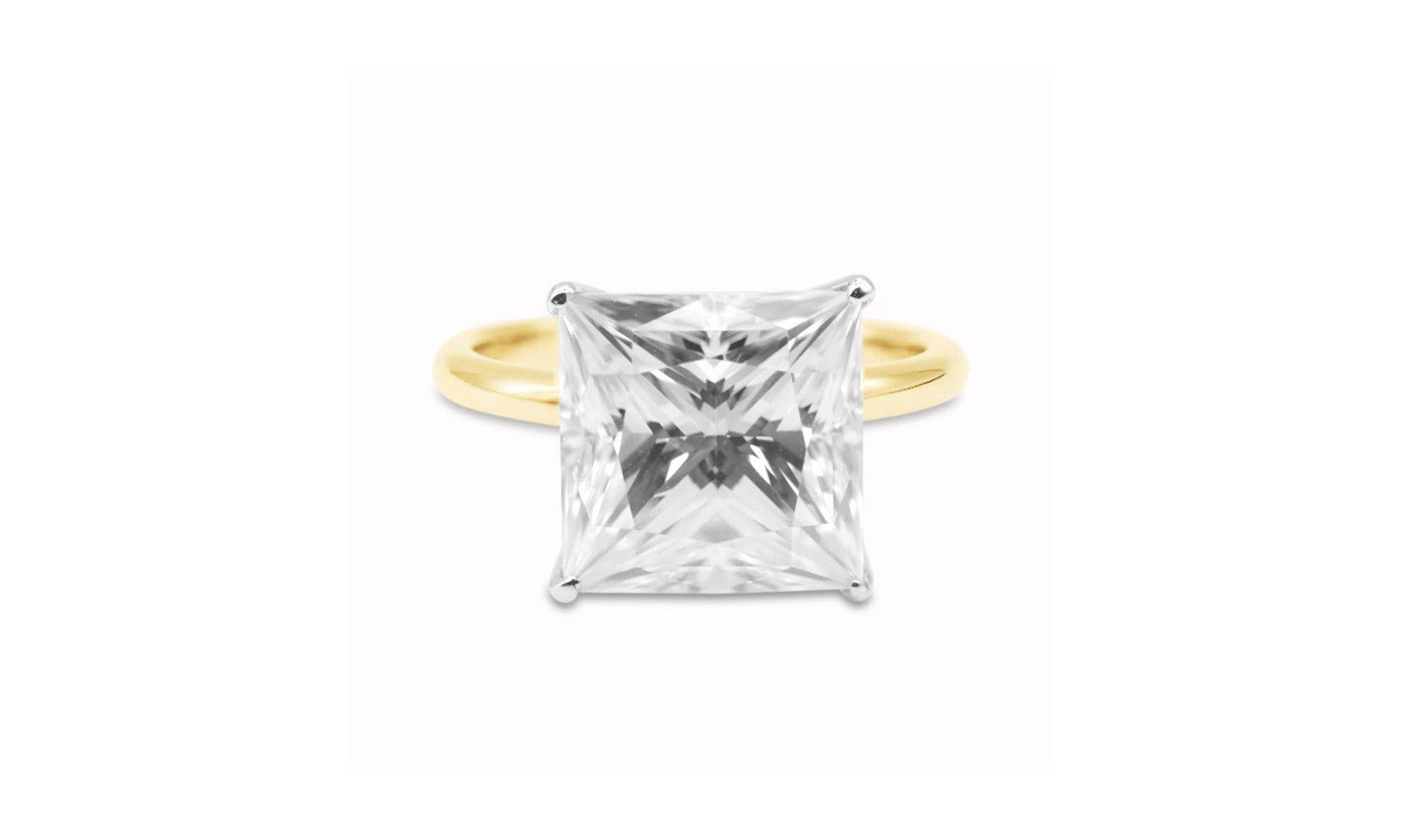 5.3ct Princess Cut Ring.