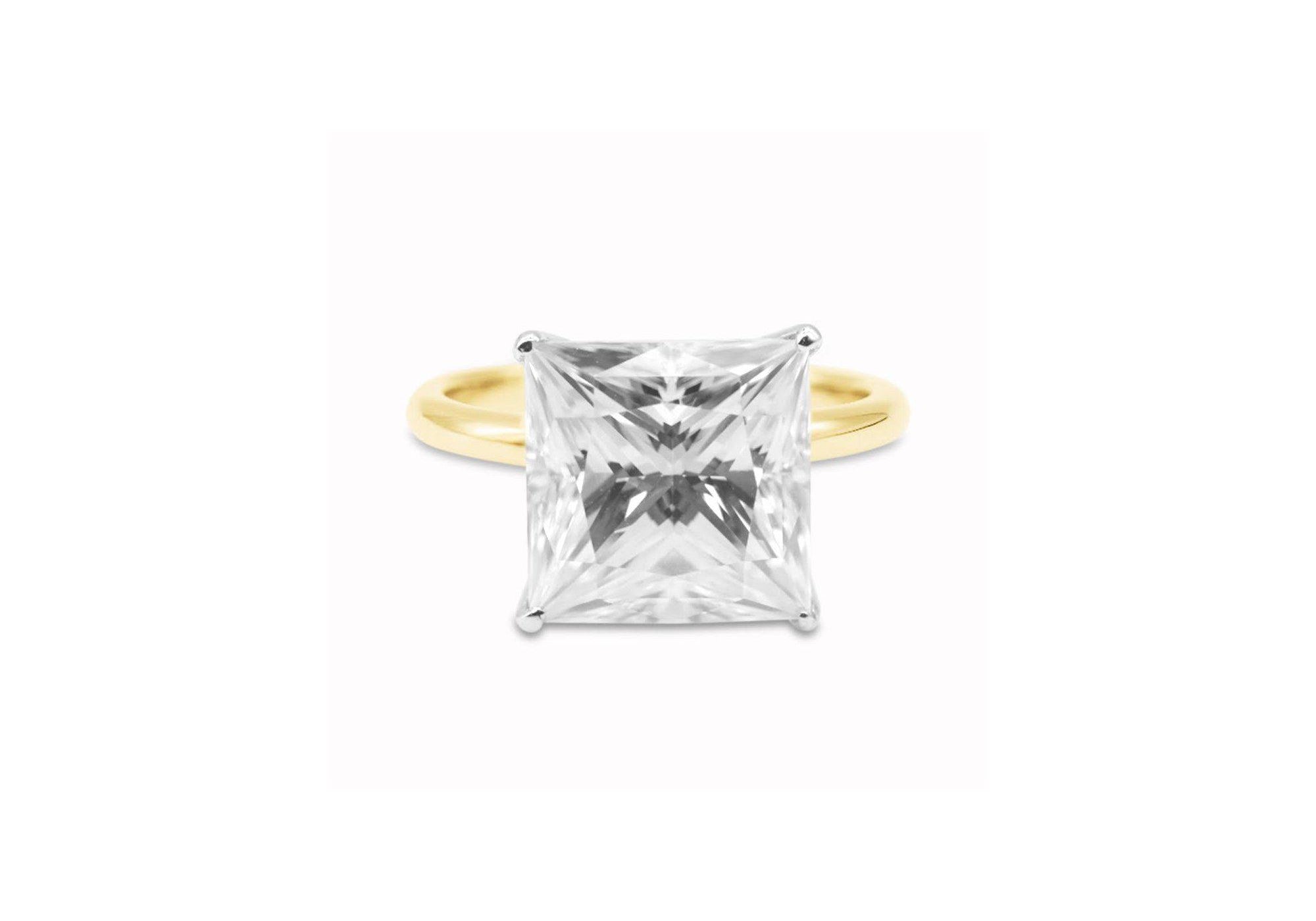 5.3ct Princess Cut Ring.