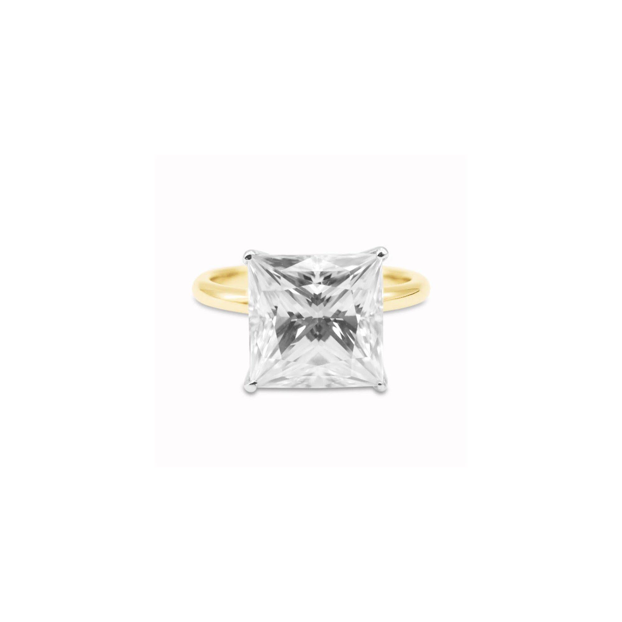 5.3ct Princess Cut Ring.
