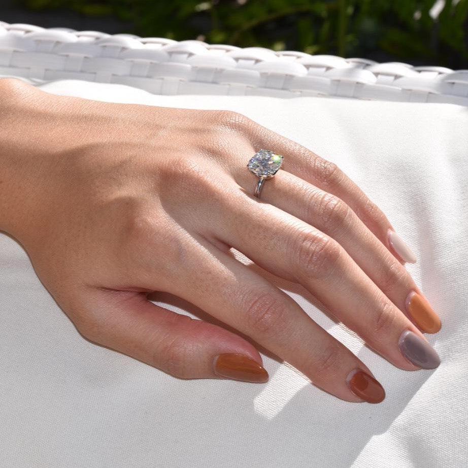 5.8ct Cushion Cut Ring.