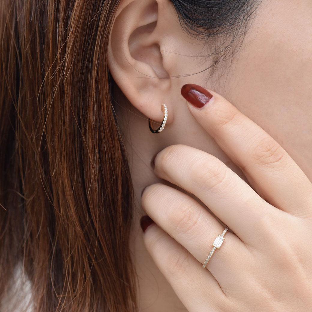 mini half eternity earrings