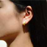 Enamel Moissanite Earring.