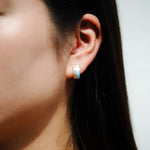 Enamel Moissanite Earring.