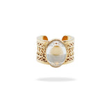 Archaic Mural Moissanite Ring.