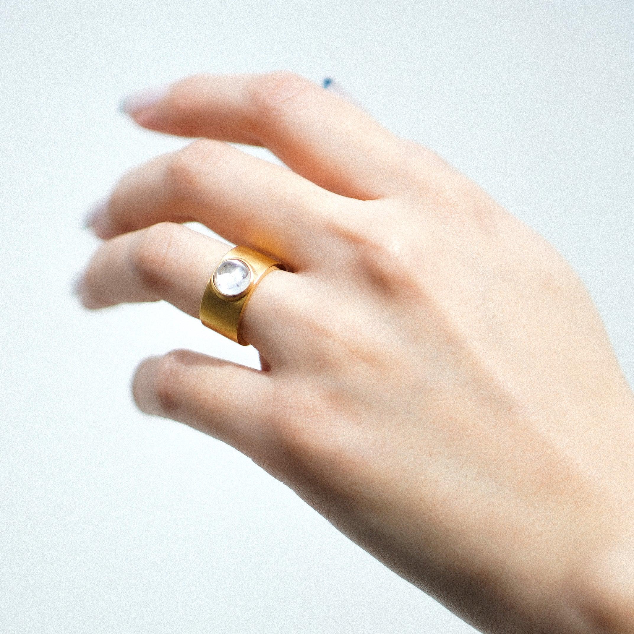 Archaic Moissanite Ring.