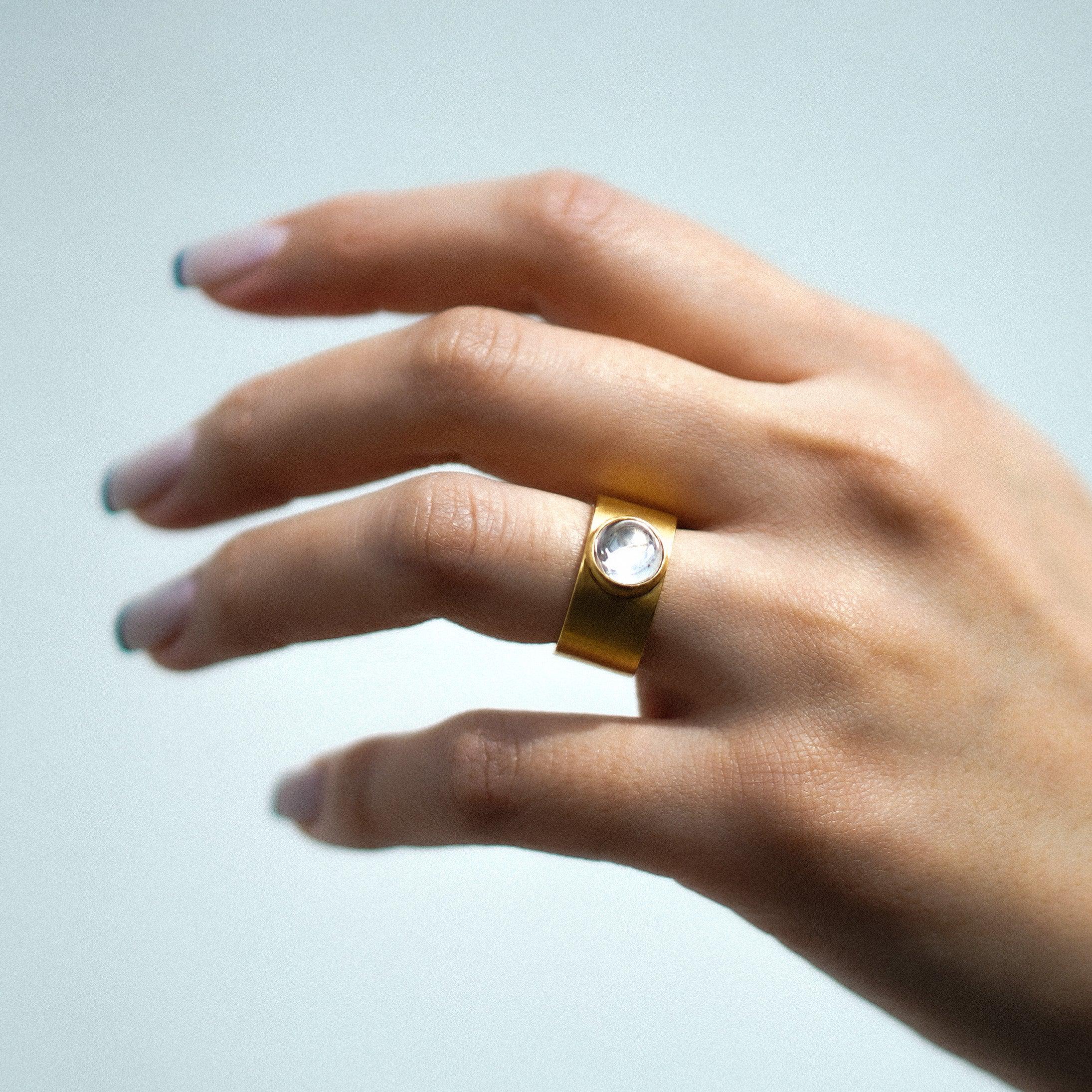 Archaic Moissanite Ring.