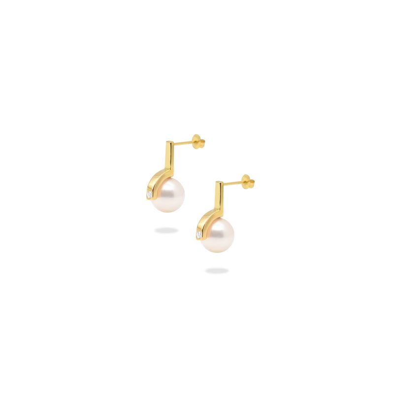 String Akoya Pearl Earring-ピアス-GYPPHY｜モアサナイトジュエリー