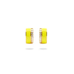 Enamel Moissanite Earring.