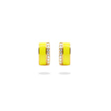 Enamel Moissanite Earring.