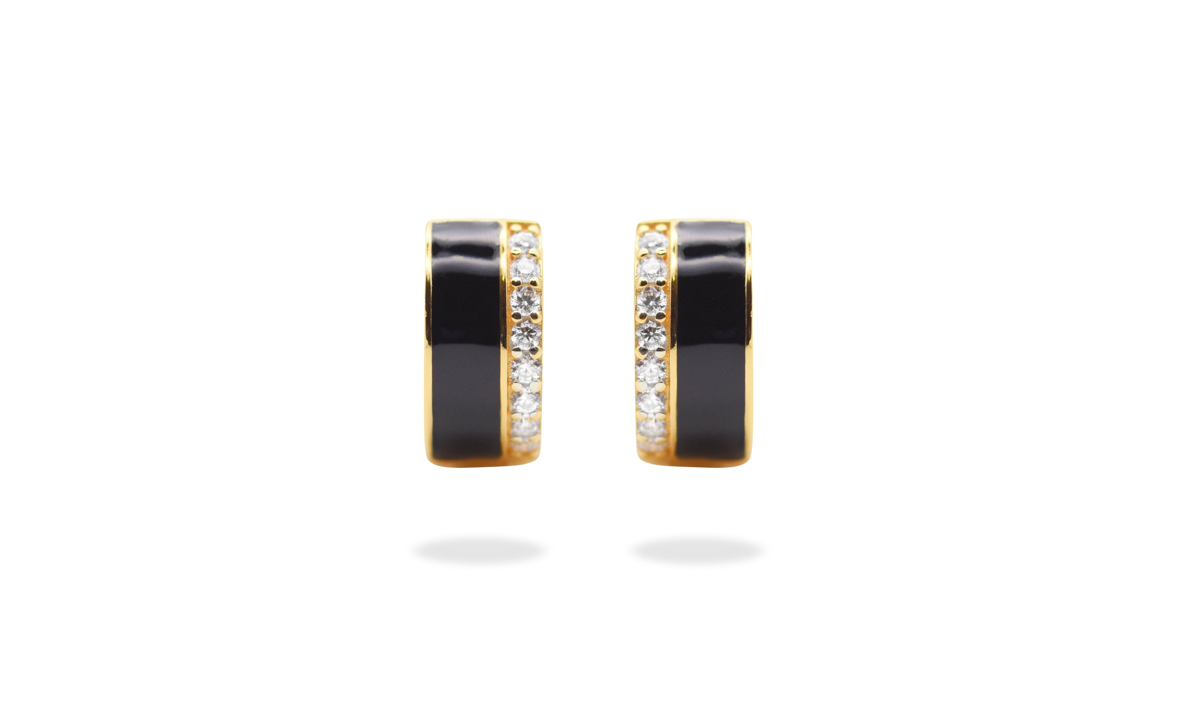 Enamel Moissanite Earring.