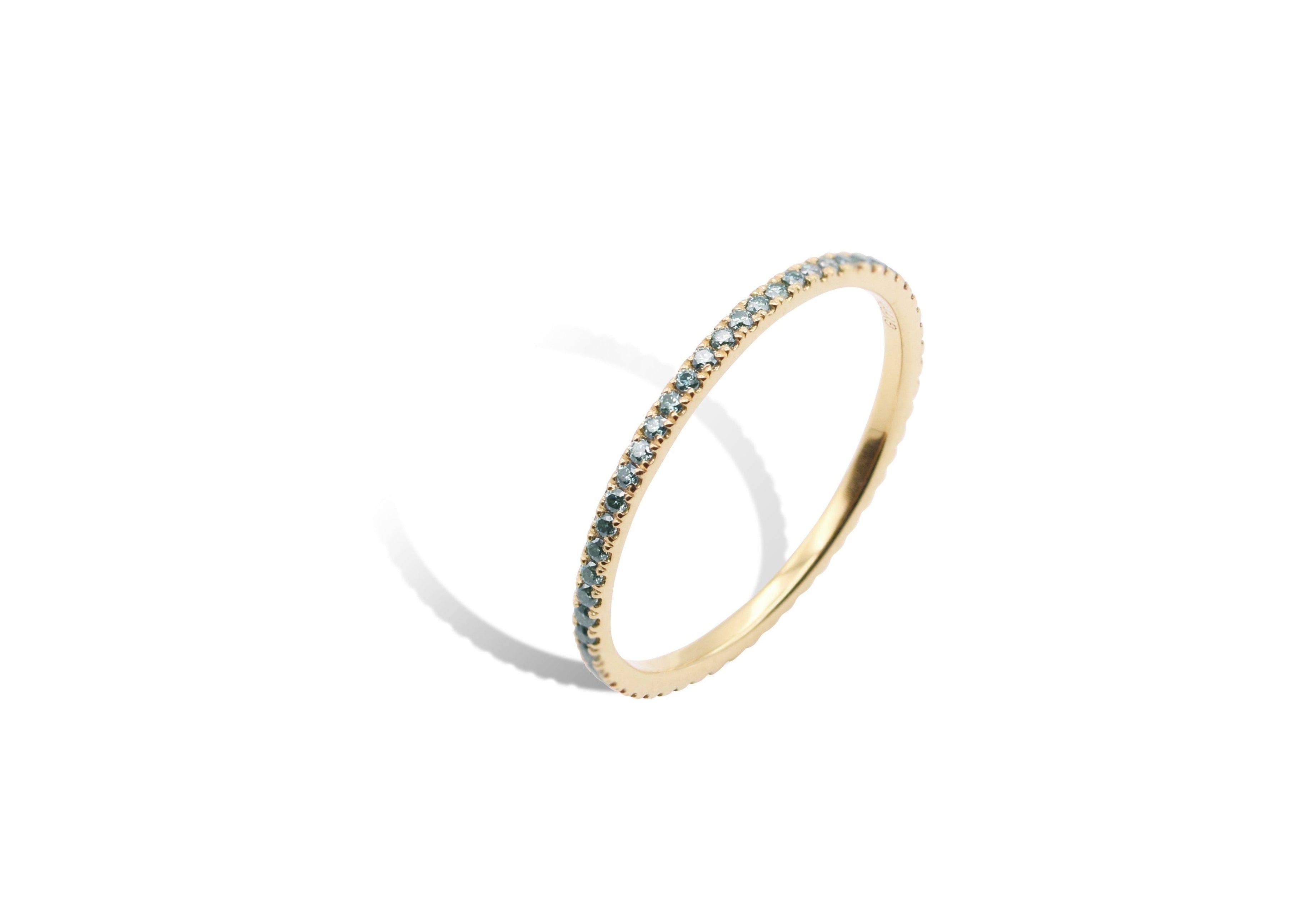 FULL ETERNITY RING 1 with Green Moissanite.