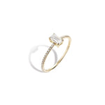 エメラルドモアサナイトフルエタニテイリング【Pinky Ring】.