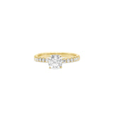クッションカットハーフエタニティリング 0.6ct.