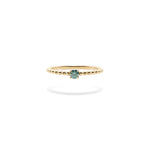 Moissanite Grano Ring with Green Moissanite.
