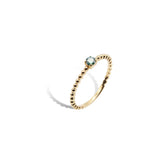 Moissanite Grano Ring with Green Moissanite.