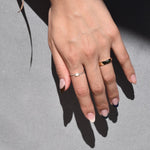 Emerald Moissanite Full Eternity Ring side ver.