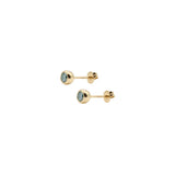 Bezel Pierce with Green Moissanite.