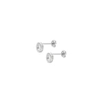 Circle hole pop earring.