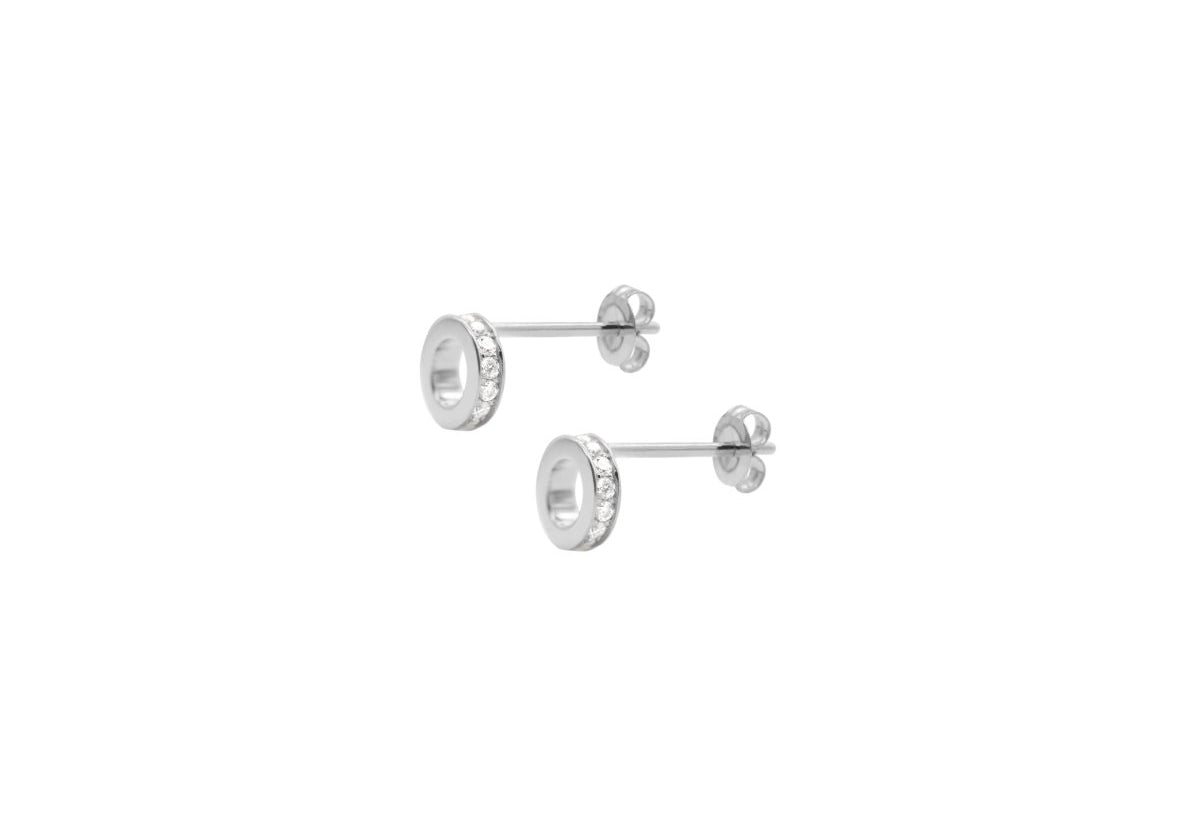 Circle hole pop earring.