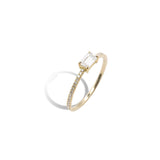 Emerald Moissanite Full Eternity Ring side ver.