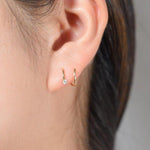 シングルモアサナイト ナローピアス.