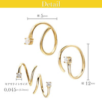 品良く着こなすため Single earring narrow moissanite アクセサリー