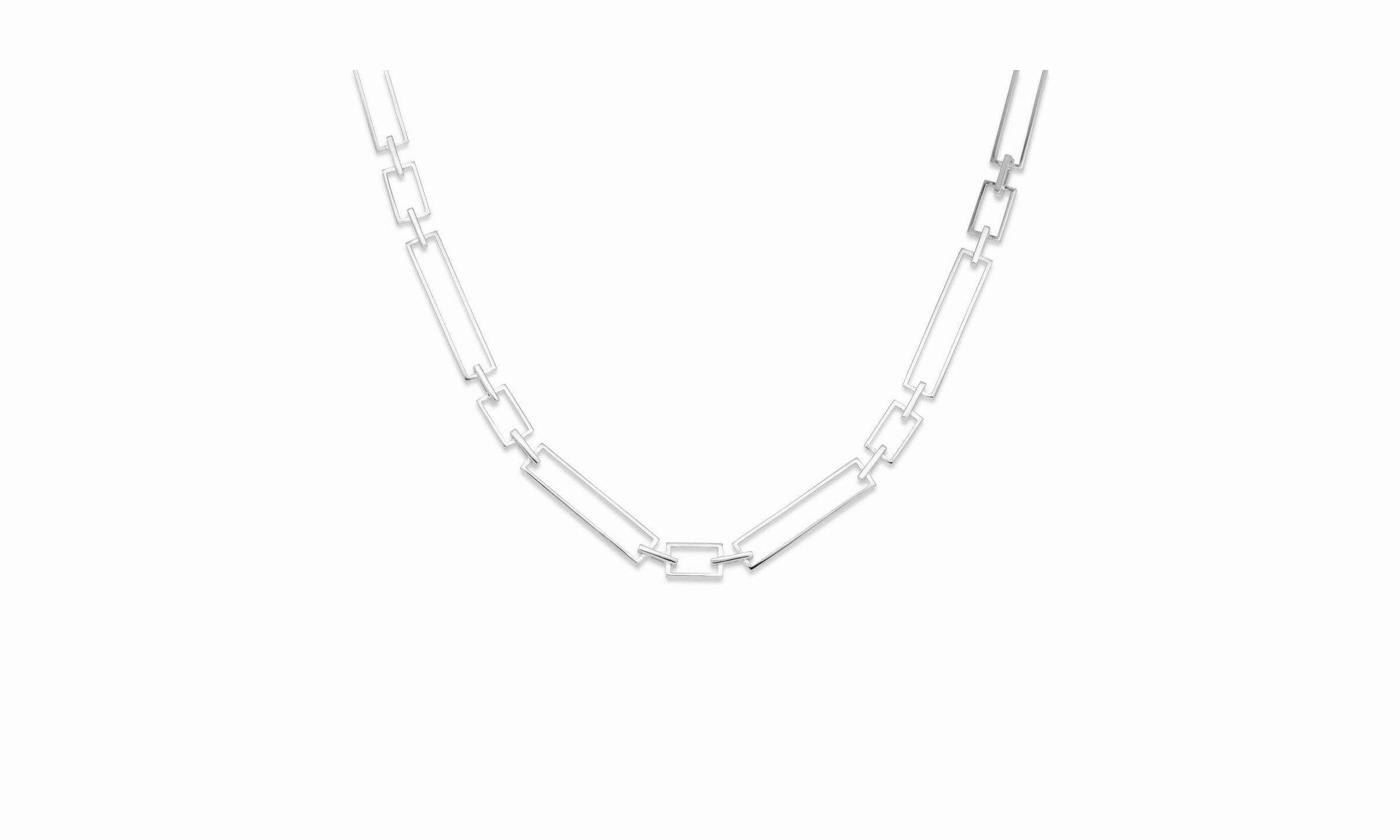 square chain necklace.