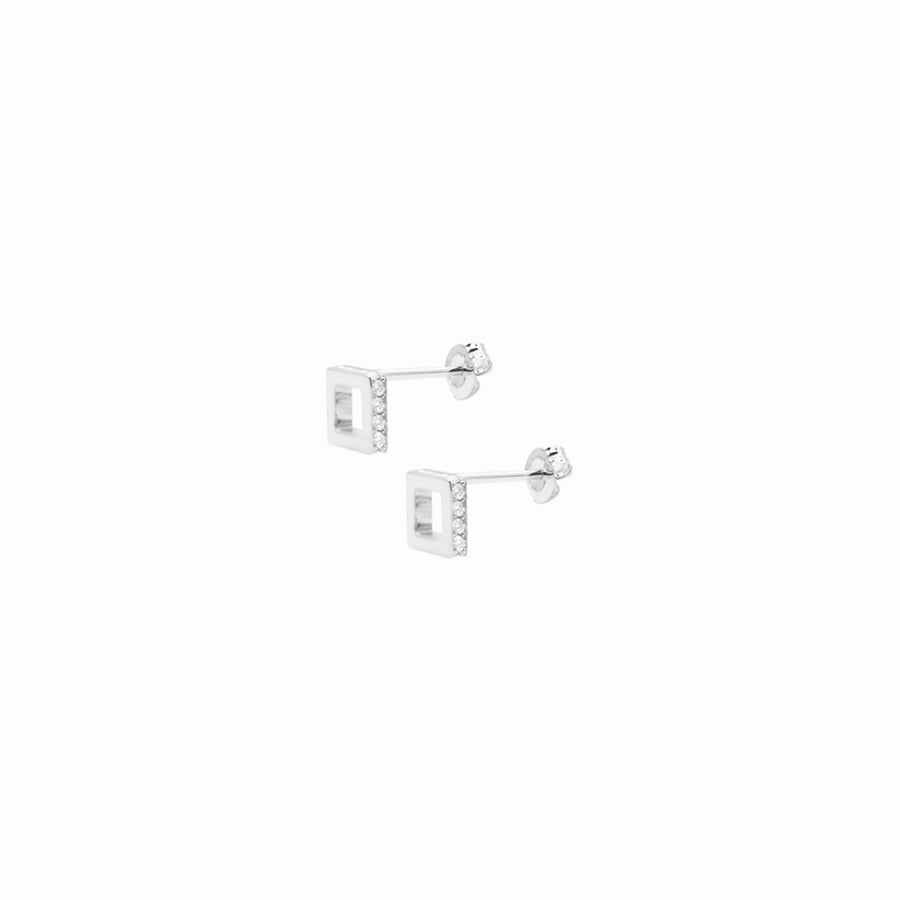 Square hole pop earring