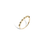 Oculus Ring with Green Moissanite.