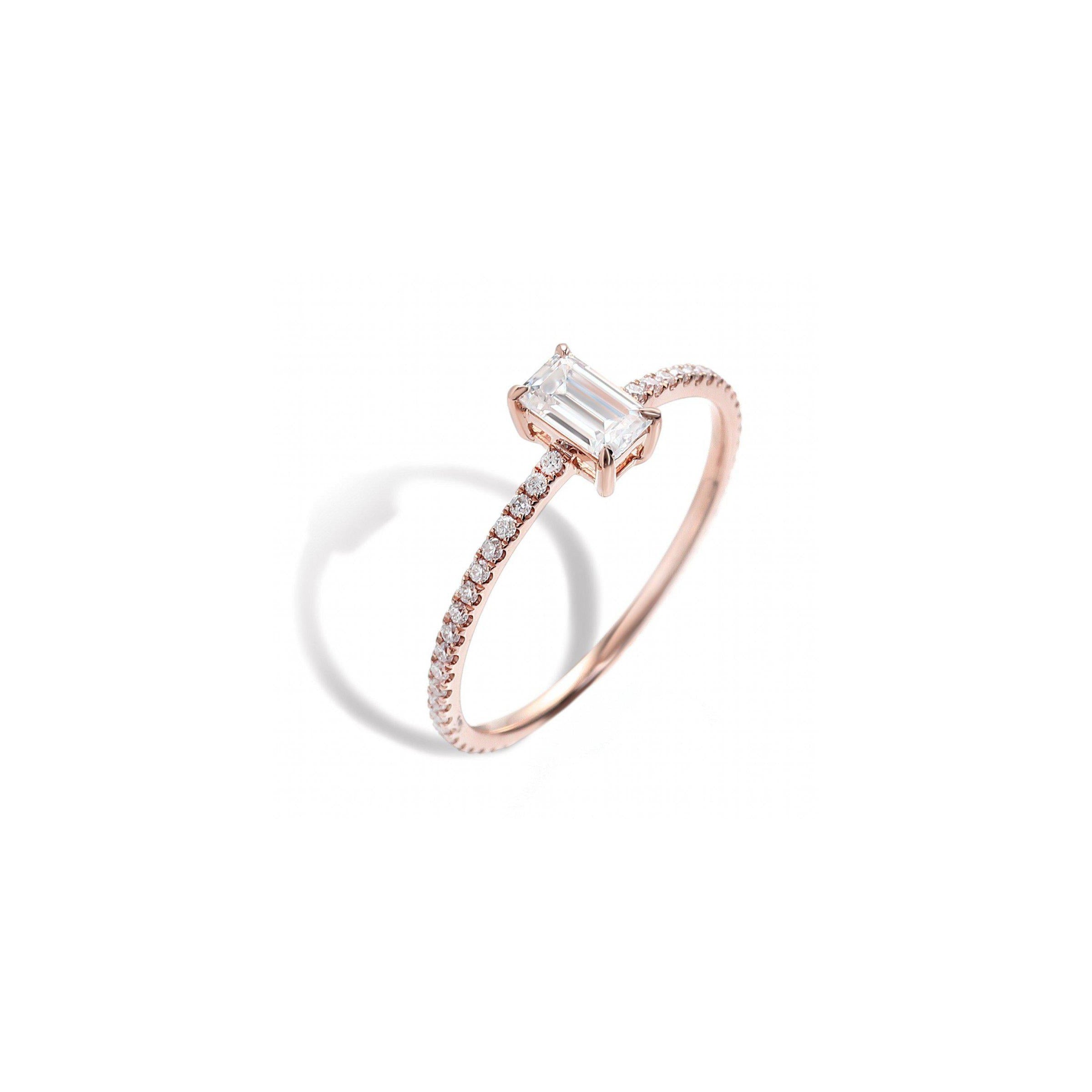 エメラルドモアサナイトフルエタニテイリング【Pinky Ring】.