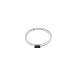 シングルバゲットブラックオニキスリング【Pinky Ring】.