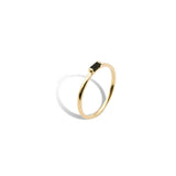 シングルバゲットブラックオニキスリング【Pinky Ring】.