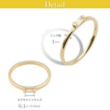 シングルバゲットモアサナイトリング【Pinky Ring】.