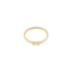シングルバゲットモアサナイトリング【Pinky Ring】.