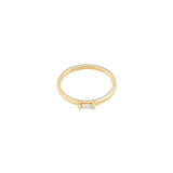 シングルバゲットモアサナイトリング【Pinky Ring】.