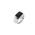 Rectangle Black Onyx Ring.