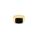 Rectangle Black Onyx Ring.