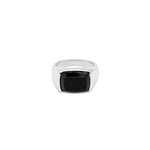 Rectangle Black Onyx Ring.