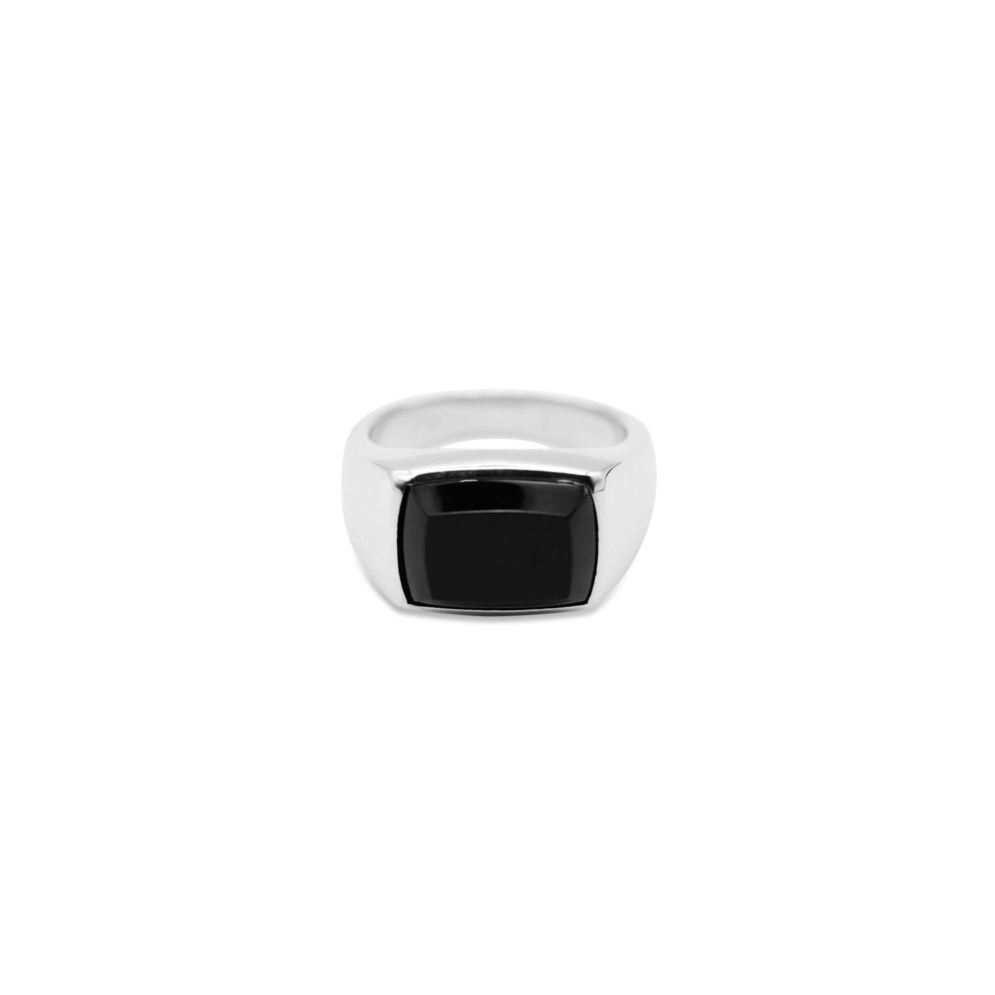Rectangle Black Onyx Ring.