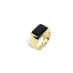 Rectangle Black Onyx Ring.