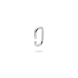 Rounded rectangle moissanite ear-cuff.