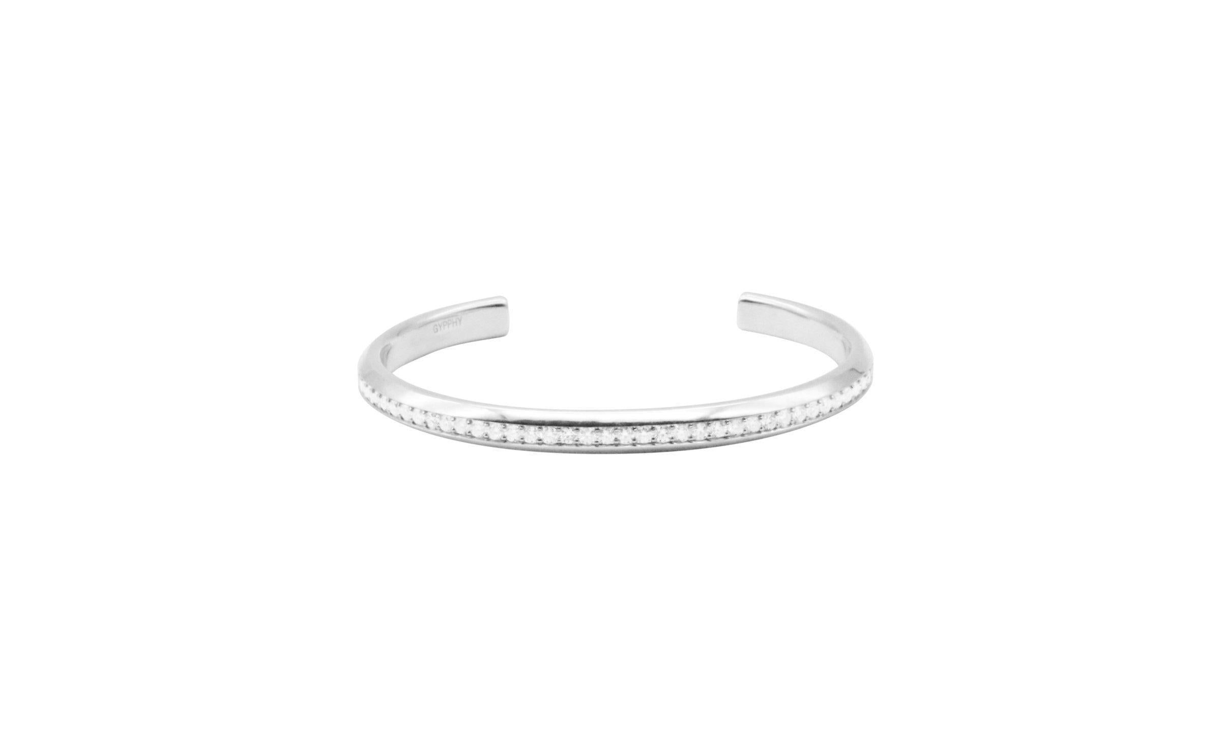Silver Moissanite Bangle.