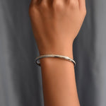 Silver Moissanite Bangle.
