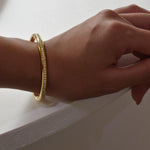 Silver Moissanite Bangle.