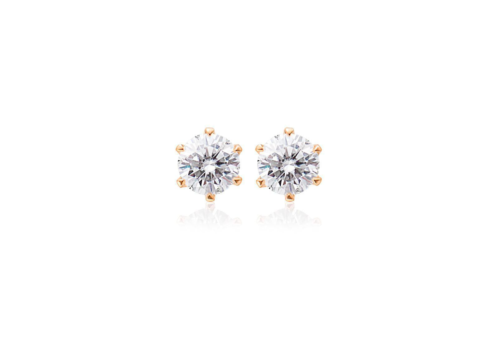 Small Moissanite Studs　0.1ct/0.3ct.