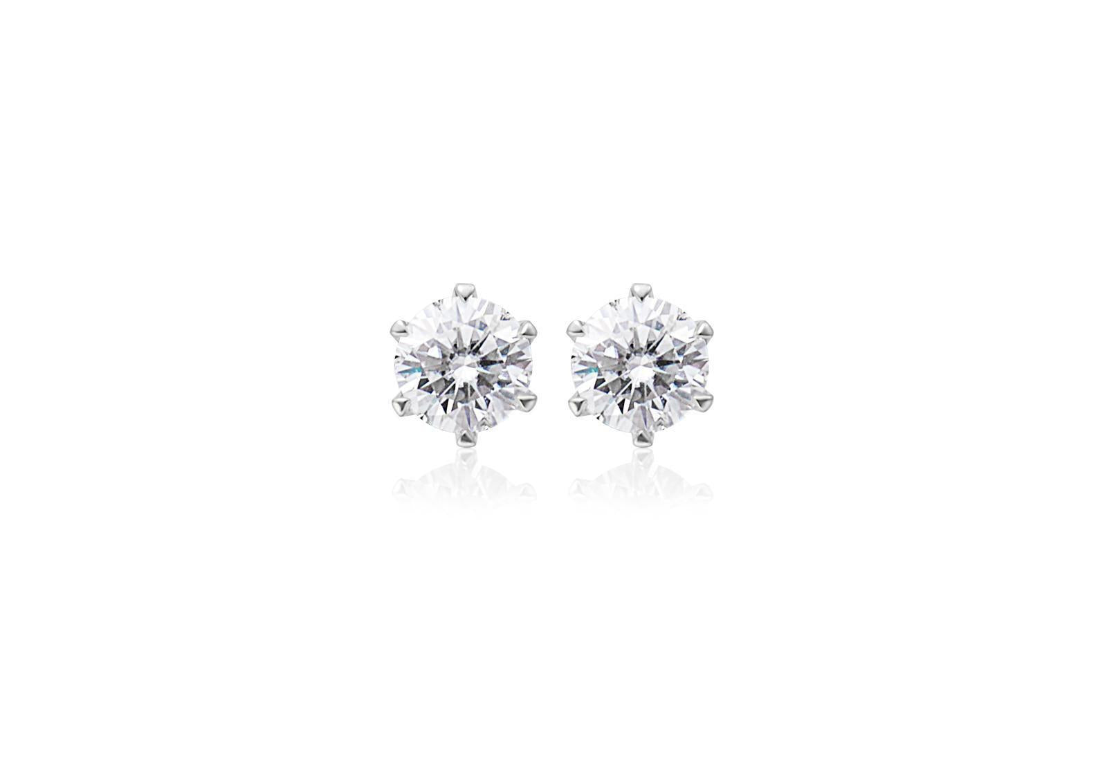 Small Moissanite Studs　0.1ct/0.3ct.