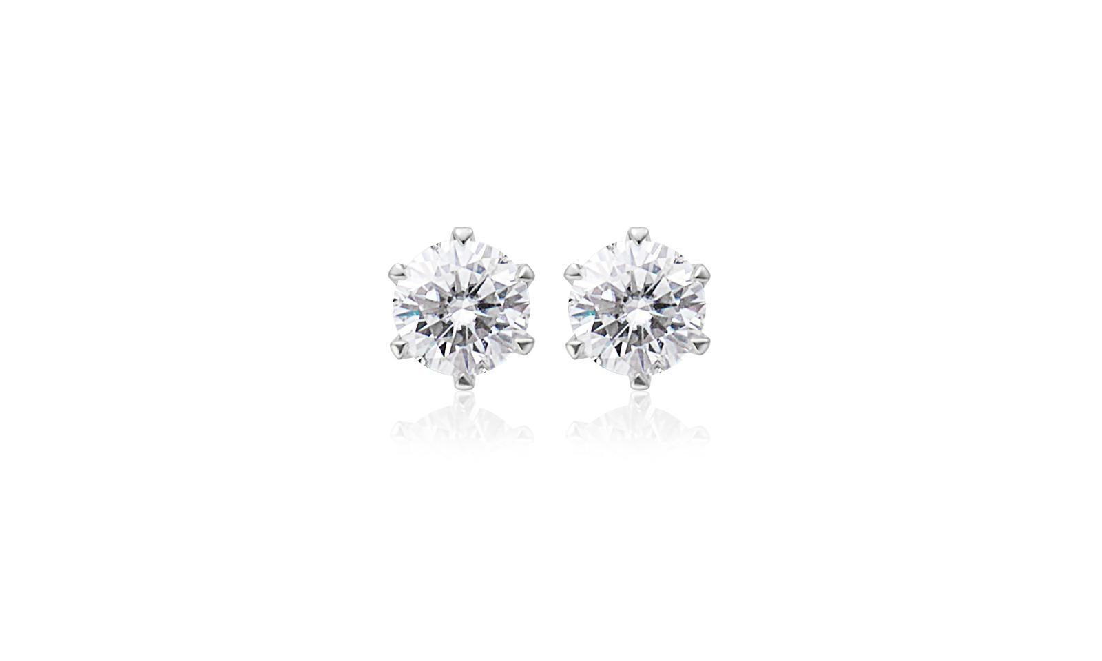Small Moissanite Studs　0.1ct/0.3ct.
